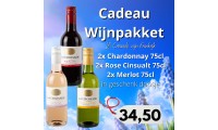 Wijnpakket MIX 6 GROTE Flessen Wijn 75cl in Geschenkdoos Frankrijk