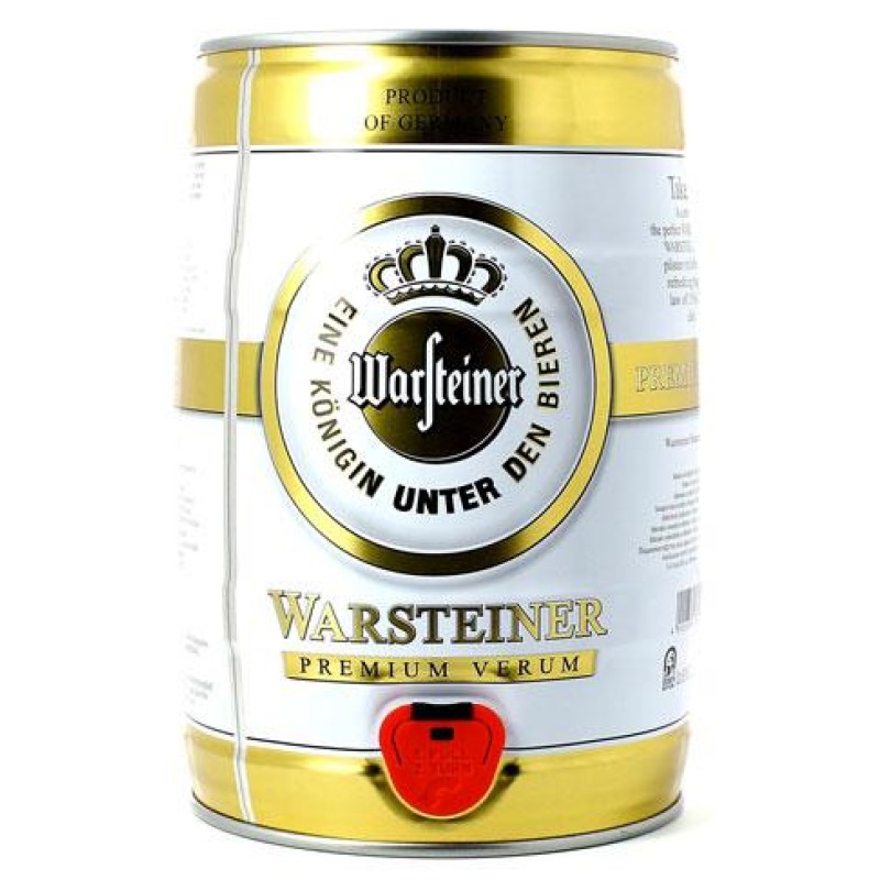 Warsteiner bier fust Vat 5 Liter Prijs 14.90 | Kopen, Bestellen | Aanbieding Duits Partyfust Goedkoopdrankslijterij.nl