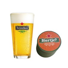 Heineken Bierglas 25cl Doos 6 Glazen Voerman Vaasjes Met Viltjes EK Versie!
