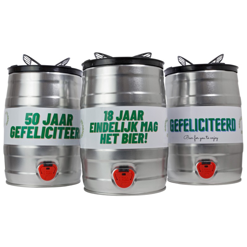 Biervat 5 Liter Met Persoonlijke Bedrukking Prijs 15.95 | Kopen, Bestellen | Aanbieding Goedkoopdrankslijterij.nl