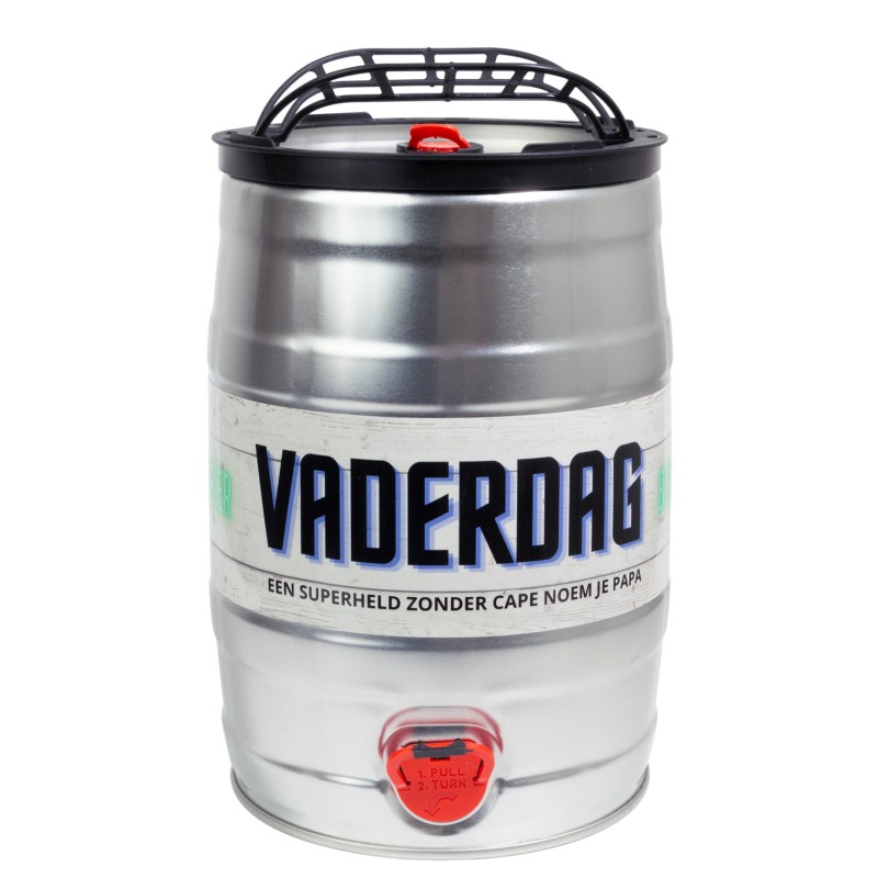 Vaderdag Bier Cadeau 5 Liter Tapvat met kraantje Prijs 18,50 | Bestellen | Aanbieding Goedkoopdrankslijterij.nl