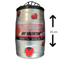 Valentine Party Fust Biervat 5 Liter Tapvat met Kraantje