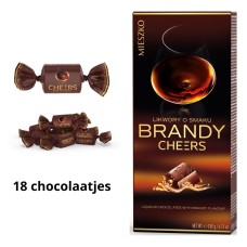  Mieszko Brandy Cheers Chocolade Snoepjes Doos 180 Gram (18 Stuks)