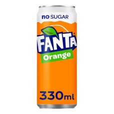Fanta Orange Zero Blikjes 33cl Tray 24 Stuks NL