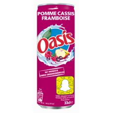 Oasis Pomme Cassis Framboise Blikjes Tray 24x33cl