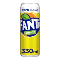 Fanta Lemon Zero Blikjes 33cl (NL) Tray 24 Stuks