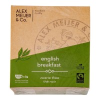 Alex Meijer Thee English Breakfast 2 gram Zakjes Doos 100 Stuks 