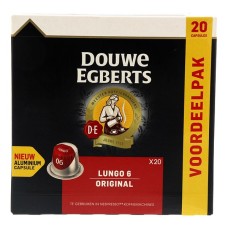 Douwe Egberts Koffiecapsules Lungo 6 Original Doos 20 Stuks a 5,2 Gram