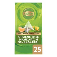 Lipton Exclusive Selection Groene Thee Mandarijn Sinaasappel Doos 25 Stuks 1,8 Gram