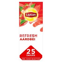 Lipton Feel Good Selection Aardbei Pakje 25 Zakjes 1,6 Gram