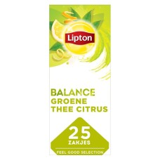 Lipton Feel Good Selection Groene Thee Citrus Pakje 25 Zakjes 1.3 Gram