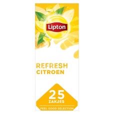 Lipton Feel Good Selection Zwarte Thee Citroen Pakje 25 Zakjes 1,6 Gram