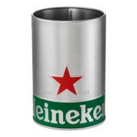 Heineken bierafschuimer houder RVS + Gratis Bierafschuimer