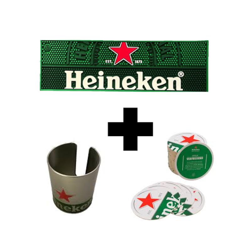 zweer aanwijzing vleet Heineken Cadeau Pakket vilt, barmat en Vilthouder PRIJS 30.50 | Kopen,  Bestellen | Glaswerk Heineken Goedkoopdrankslijterij.nl