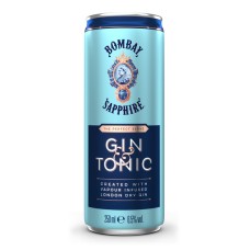 Bombay Sapphire Gin Tonic Blikjes, Tray 12x25cl