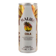 Malibu Cola Blikjes 25cl Tray 12 Stuks