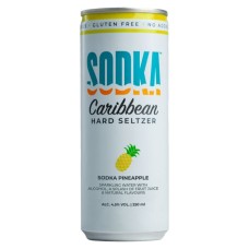 Sodka Pineapple Hard Seltzer Blikjes 25cl Tray 12 Stuks