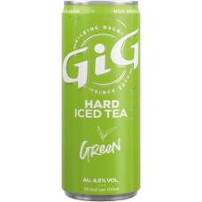 GIG Iced Tea Green Hard Seltzer 25cl Blikjes Tray 12 Stuks