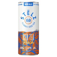 Stelz Iced Tea Peach 0.0 Alcoholvrij Blikjes 25cl Tray 12 Stuks