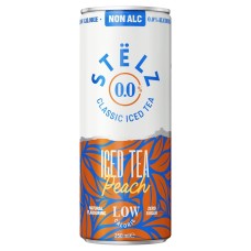 Stelz Iced Tea Peach 0.0 Alcoholvrij Blikjes 25cl Tray 12 Stuks