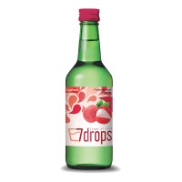 7 Drops Soju Lychee Fles 360ml (Korea)