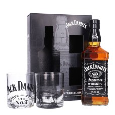 Jack Daniels + 2 Glazen Whisky 70cl Met Geschenkverpakking
