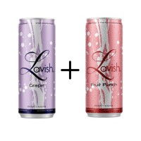  Lavish Mixpack Blikjes 25cl 6x  Fruit Punch En 6x Grape (totaal 12 blikjes)