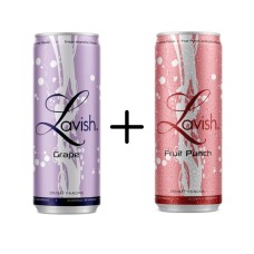 Lavish Mixpack Blikjes 25cl 6x  Fruit Punch En 6x Grape (totaal 12 blikjes)