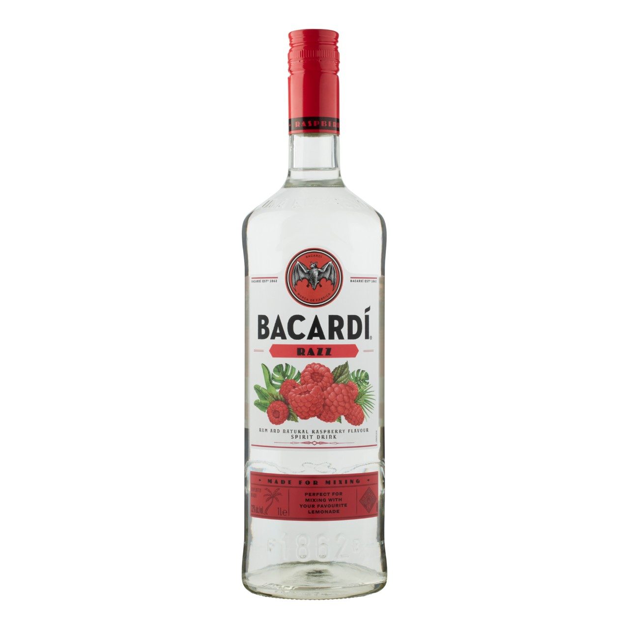 Bacardi Razz Rum Fles 1 Liter