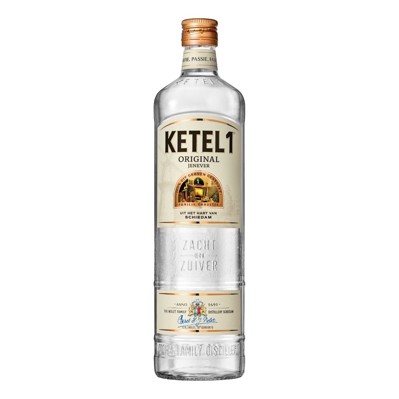 Ketel 1 Jonge Jenever 1 Liter – zachte Schiedamse jenever met rijke historie