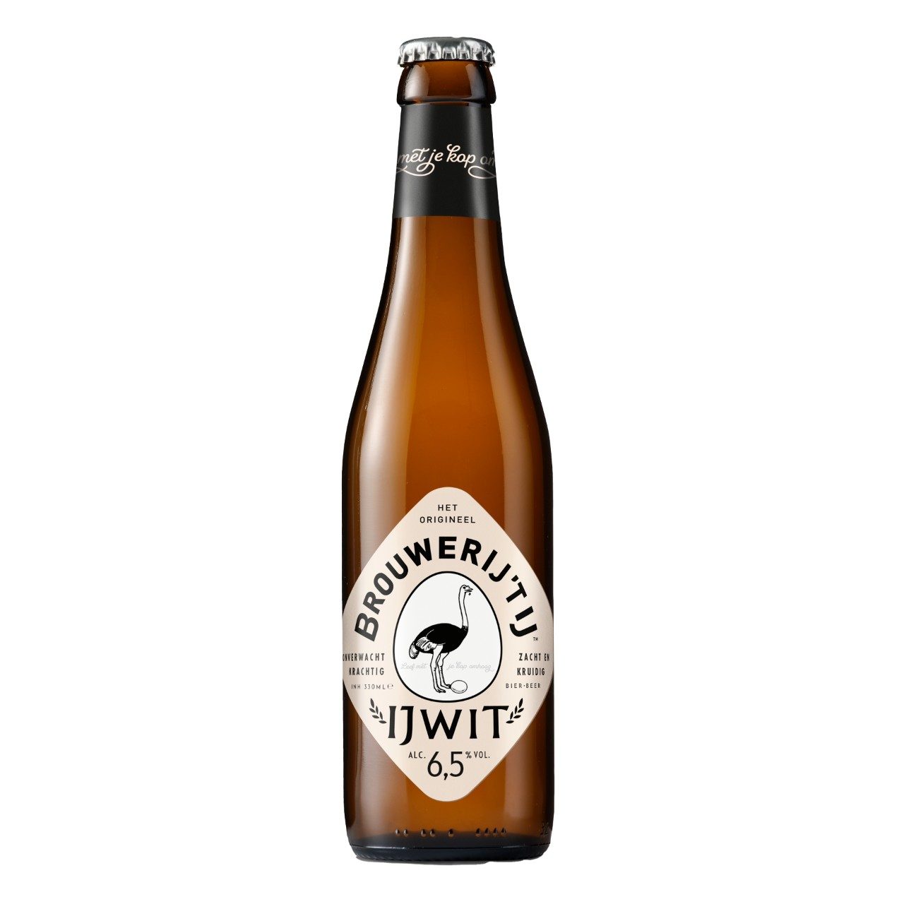Brouwerij 't IJ Witbier biologisch in krat met 24 flesjes van 33cl