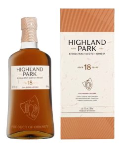 Highland Park 18 Jaar Single Malt Whisky 70cl met geschenkdoos