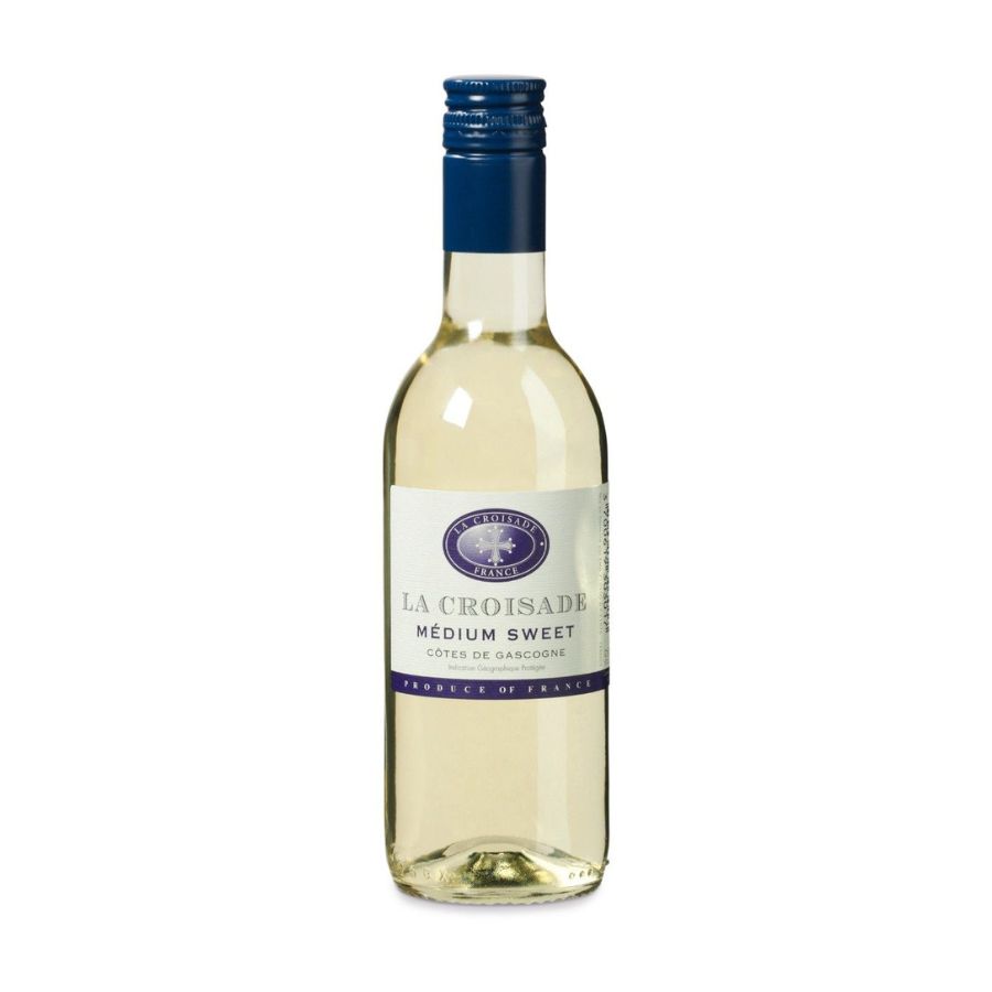La Croisade Medium Zoete 25cl Kleine Flesjes Witte Wijn Doos 12 Stuks
