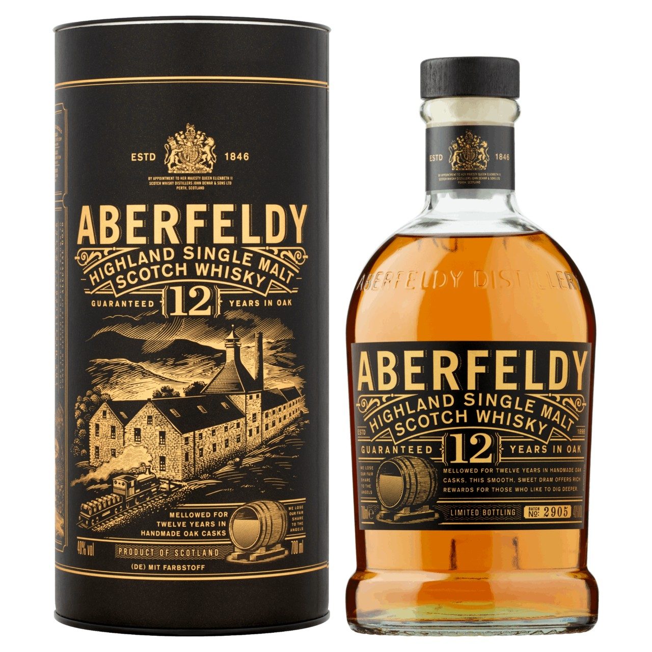 Aberfeldy 12 Jaar Whisky 70cl met Geschenkverpakking