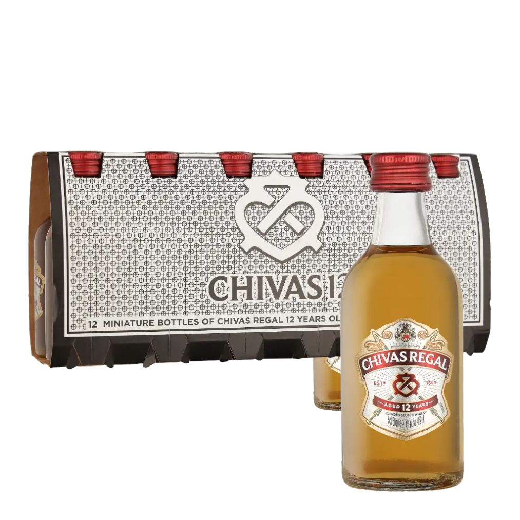 Chivas Regal 12 Jaar 5cl Mini Flesjes Doos 12 Stuks
