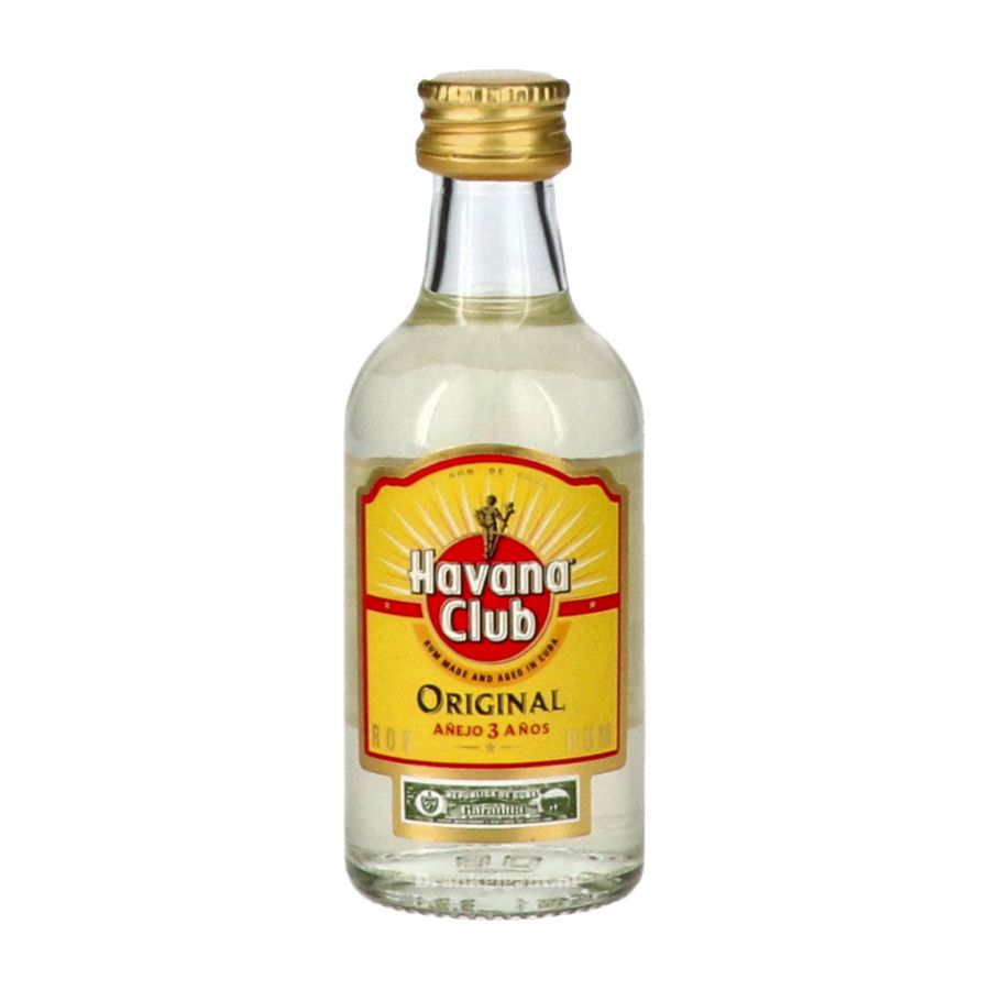 Havana Club 3 Jaar 5cl Rum Mini Flesjes Doos 12 Stuks