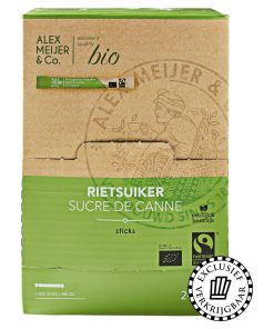 Rietsuikersticks Alex Meijer dispenser 600 sticks 4 gram