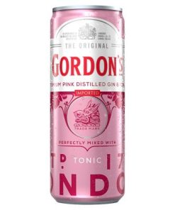 Gordons Pink Gin Tonic blikjes 25cl tray 12 stuks