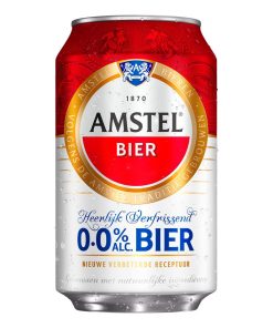 Amstel 0.0 blikjes alcoholvrij bier 33cl tray met 24 stuks