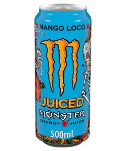 Monster Juiced Mango Loco Energy Drink Blikjes 50cl Tray 12 Stuks met tropische mangosmaak