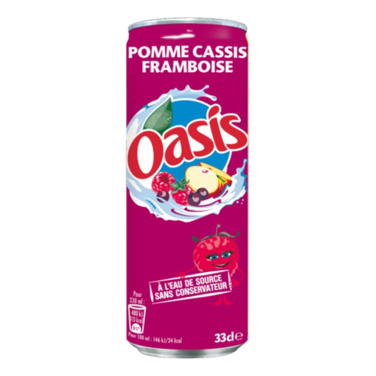 Oasis Appel Cassis Framboise Blikjes Tray 24x33cl