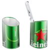 Heineken Bierafschuimer Houder RVS met Gratis Bierafschuimer