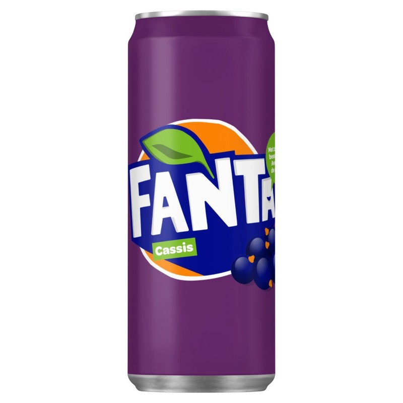 Fanta Cassis blikjes 33cl tray 24 stuks