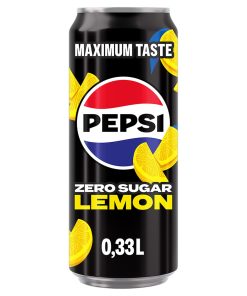 Pepsi Zero Lemon Blikjes 33cl Tray 12 Stuks