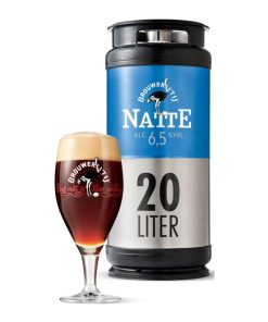 Brouwerij 't IJ Natte 20 liter bierfust met roodbruin dubbelbier