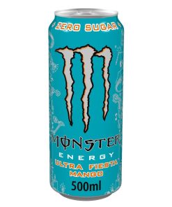 Monster Ultra Fiesta Mango Energy Drink Blikjes 50cl Tray 12 Stuks met tropische mangosmaak