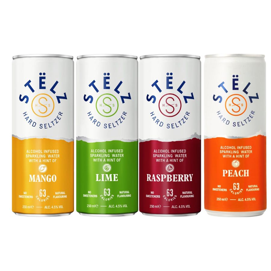 Stelz Seltzer Mix Pack Blikjes 25cl Tray 12 Blikjes (4 Smaken x 3)