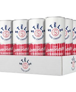 Stelz Hard Iced Tea Strawberry Blikjes 25cl Tray 12 Stuks