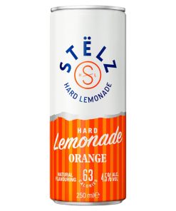 Stelz Hard Lemonade Orange Blikjes 25cl Tray 12 Stuks