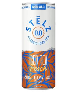 Stelz Iced Tea Peach 0.0 Alcoholvrij Blikjes 25cl Tray 12 Stuks